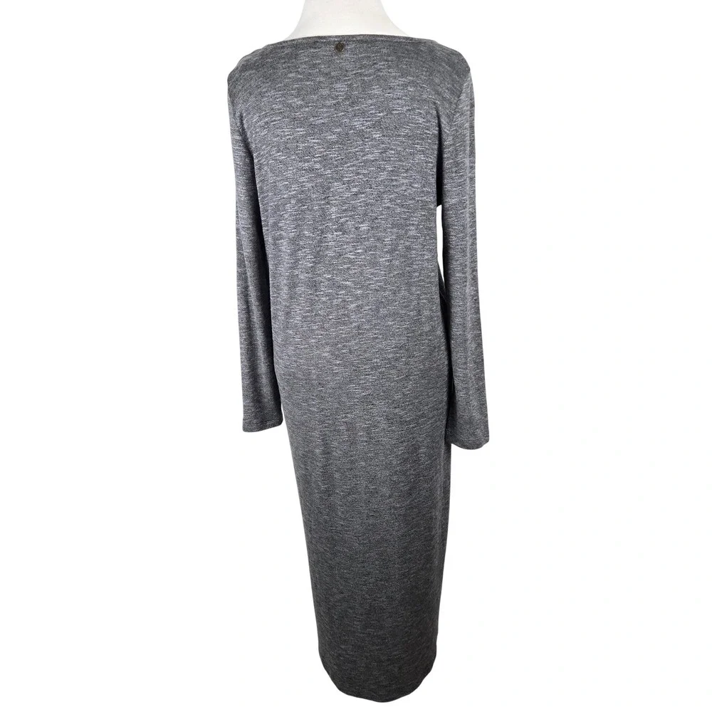 Soft Surroundings Gray Twist Front Long Sleeve Casual‎ Cardigan Sweater Duster